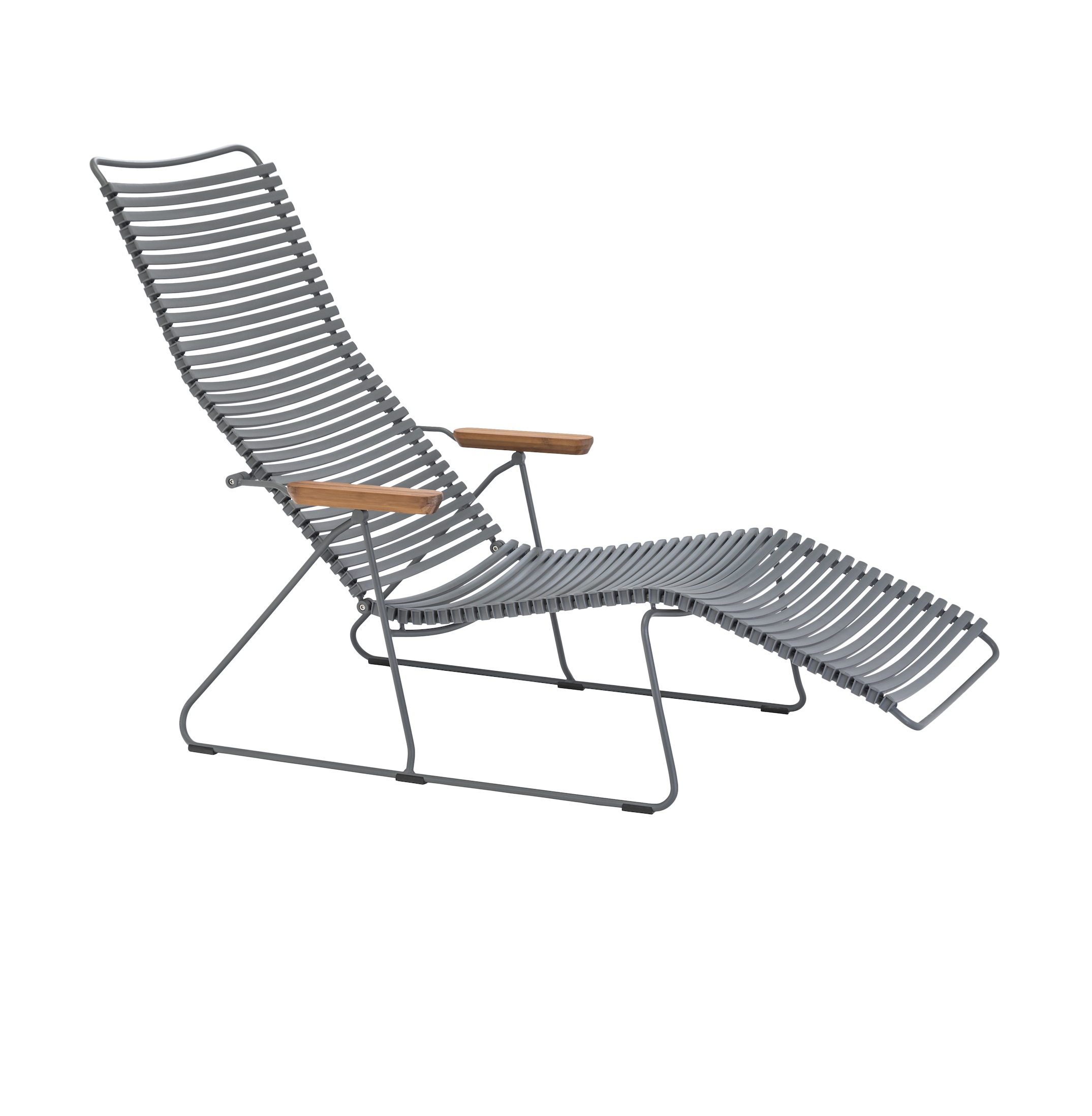 10810-7018 CLICK Sunlounger Dark grey