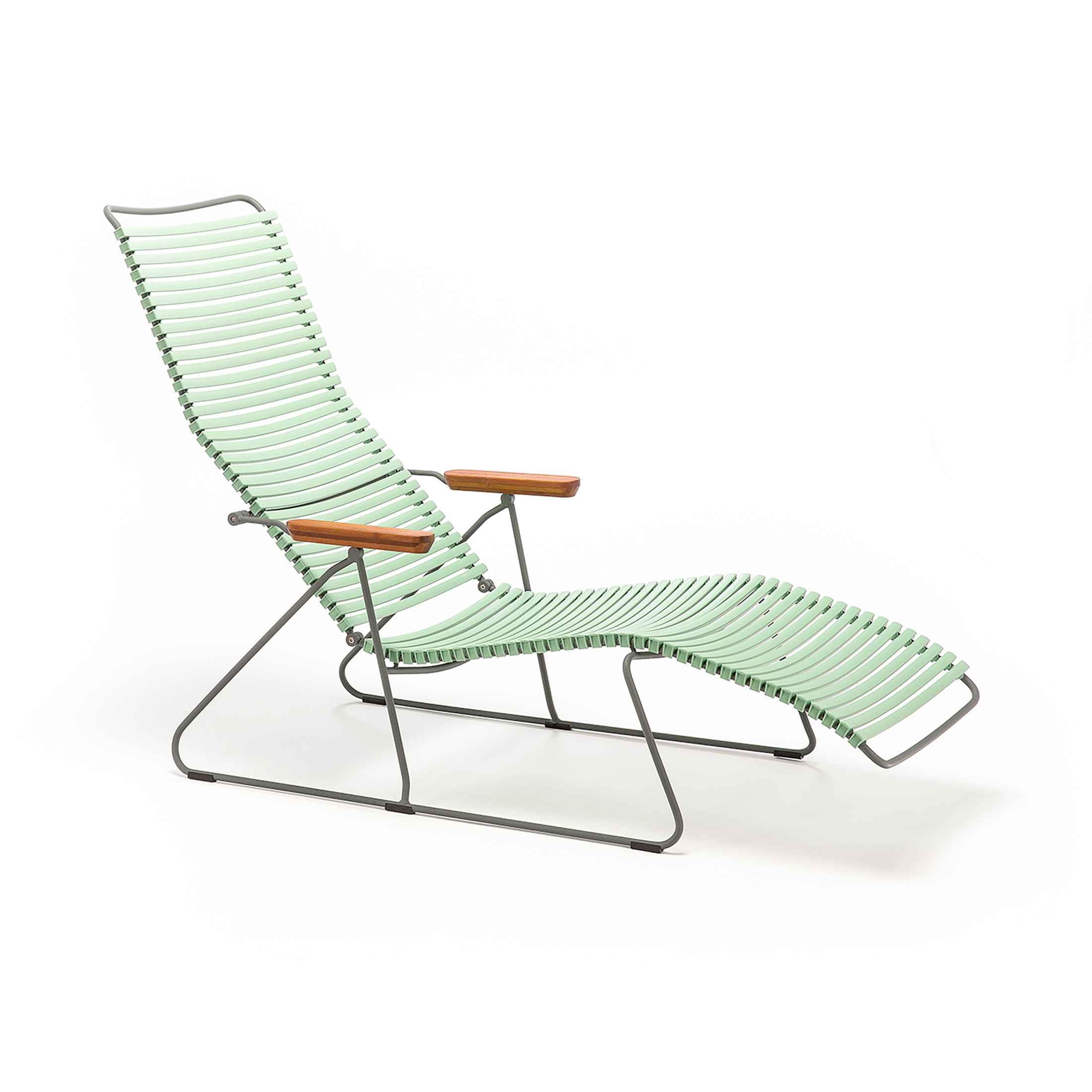 10810-7618 CLICK Sunlounger Dusty light green