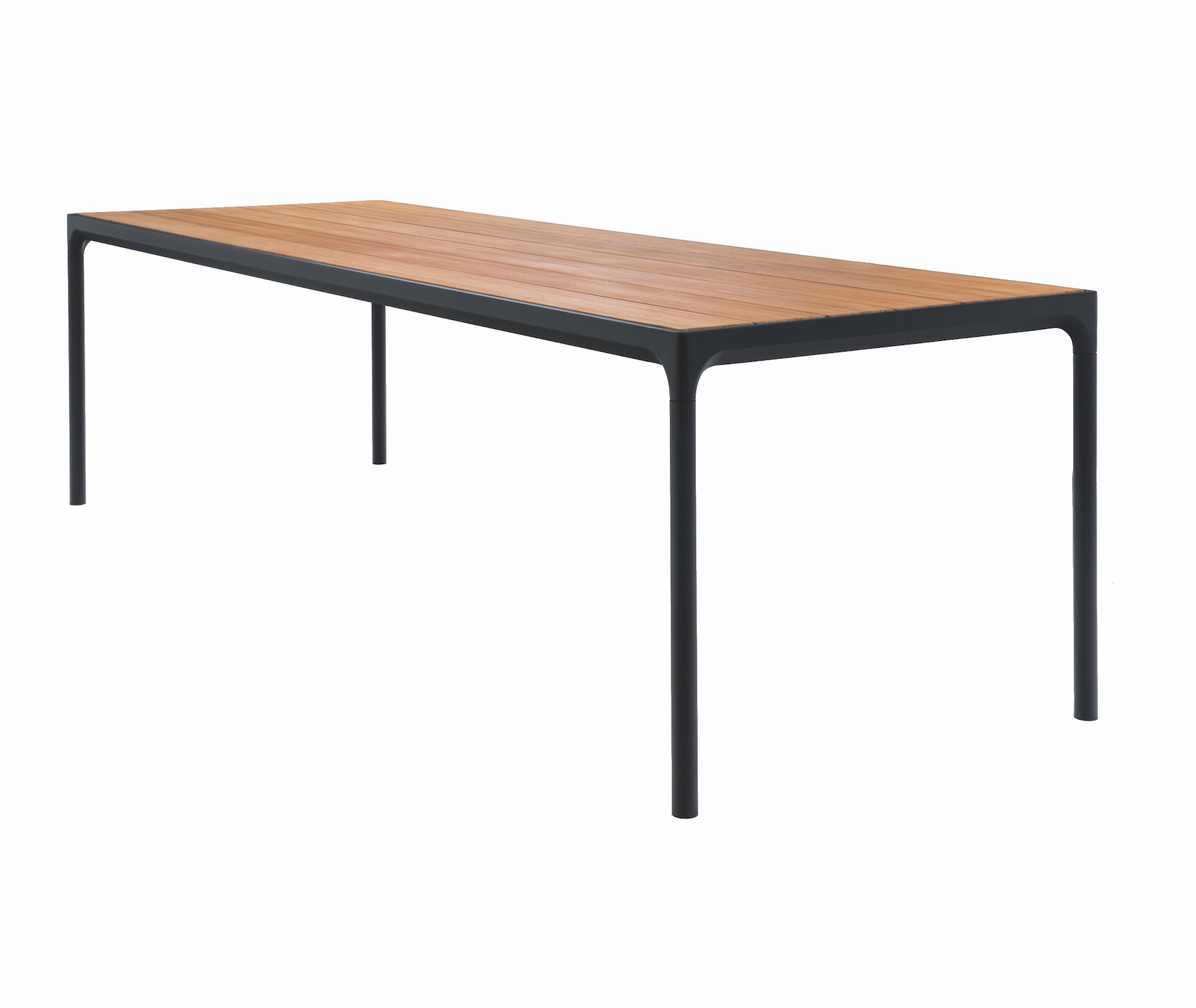 12404-2424_FOUR Dining table 210x90 Black_bamboo